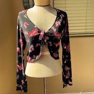 Summer Top - j.t.b butterfly crop top